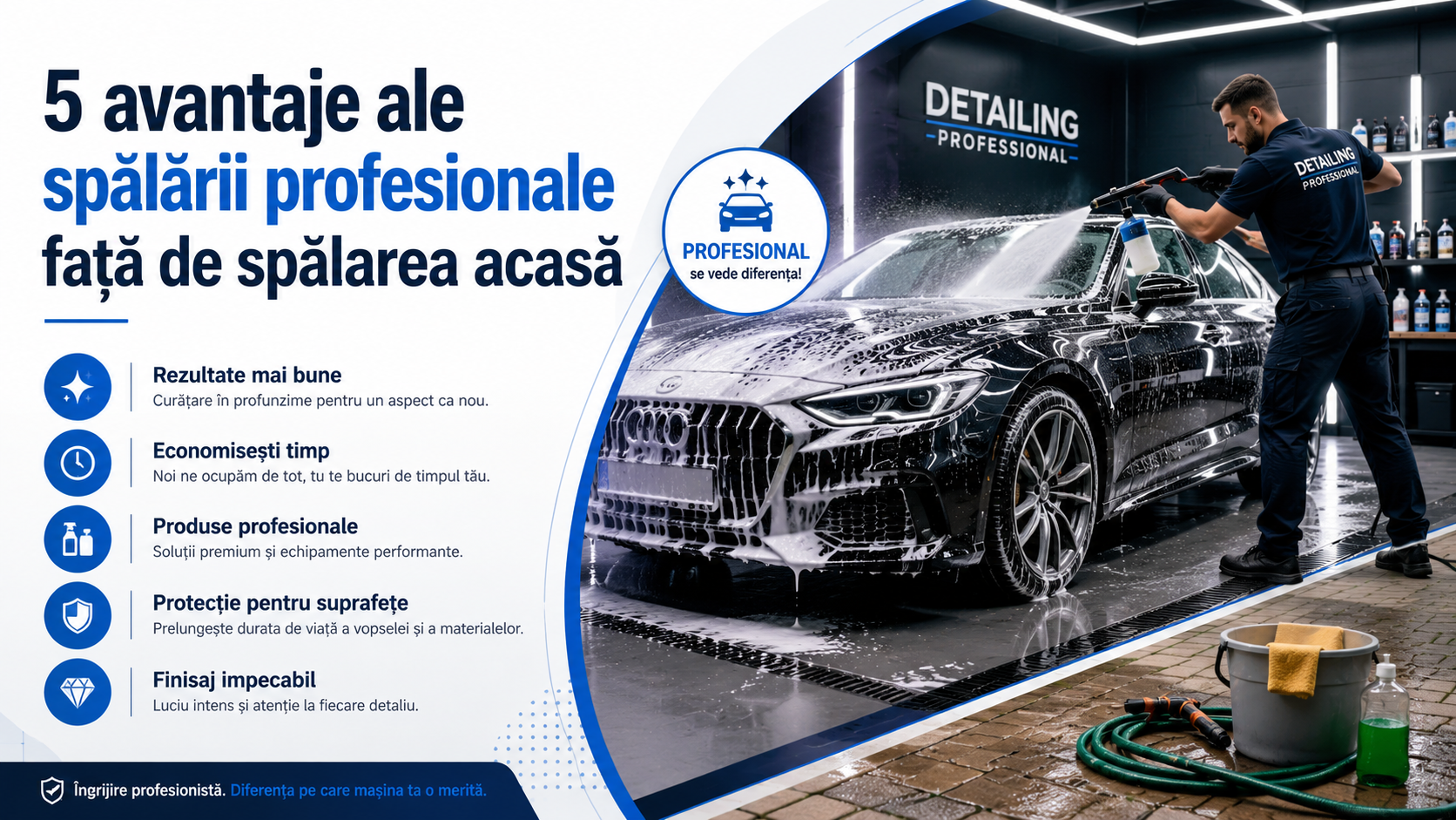 5 avantaje ale spalarii profesionale fata de spalarea acasa